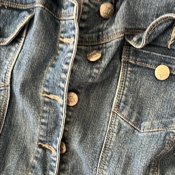 Live a Little Blue Denim Jacket Size XL - Picture 4 of 5